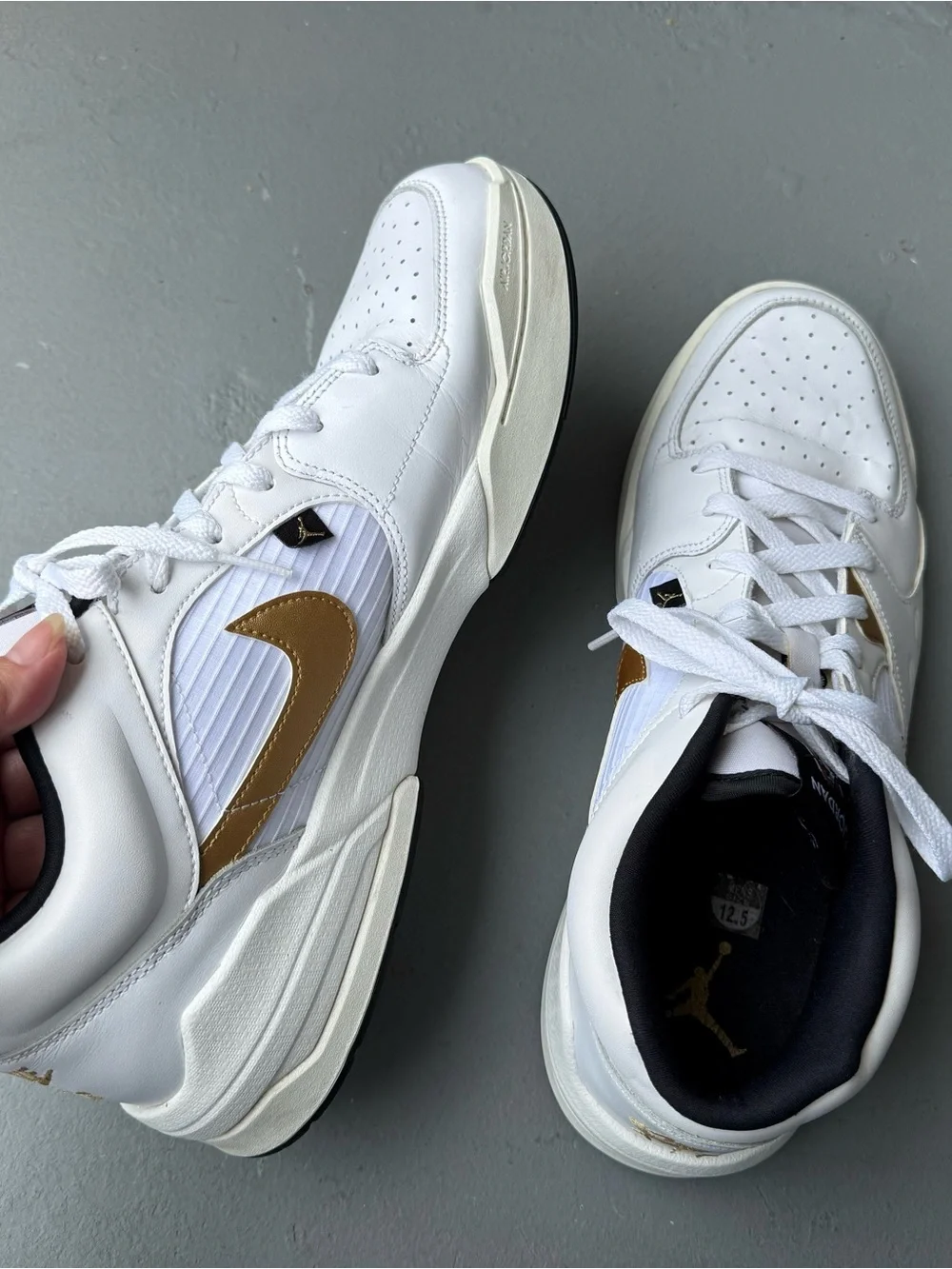 Air Jordan Stadium 90 White Metallic Gold  size 12.5
